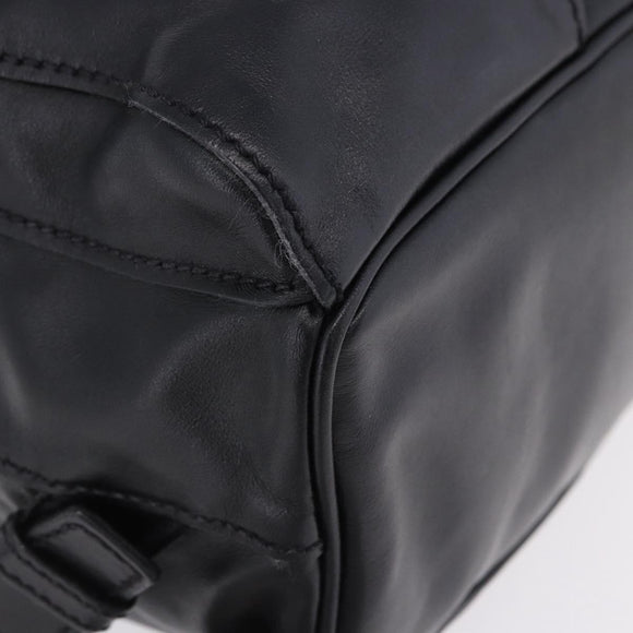 PRADA Backpack Leather Black Silver 1BZ677 Auth 198608V