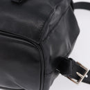 PRADA Backpack Leather Black Silver 1BZ677 Auth 198608V-17