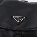 PRADA Backpack Leather Black Silver 1BZ677 Auth 198608V-20