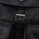 PRADA Backpack Leather Black Silver 1BZ677 Auth 198608V-21