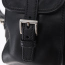 PRADA Backpack Leather Black Silver 1BZ677 Auth 198608V-22