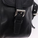 PRADA Backpack Leather Black Silver 1BZ677 Auth 198608V-23