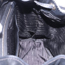 PRADA Backpack Leather Black Silver 1BZ677 Auth 198608V-26