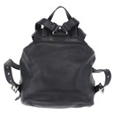 PRADA Backpack Leather Black Silver 1BZ677 Auth 198608V-2