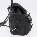 PRADA Backpack Leather Black Silver 1BZ677 Auth 198608V-4
