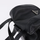 PRADA Backpack Leather Black Silver 1BZ677 Auth 198608V-6
