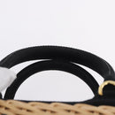PRADA Wicker Canapa Hand Bag Rattan 2way Beige Gold 1BG835 Auth 198609SAM-14