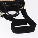 PRADA Wicker Canapa Hand Bag Rattan 2way Beige Gold 1BG835 Auth 198609SAM-8