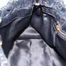 Miu Miu Hand Bag Leather 2way Black Gold Auth 198610M-21