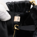 Miu Miu Hand Bag Leather 2way Black Gold Auth 198610M-12