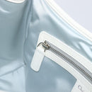 Christian Dior Trotter Canvas Romantic Bag PVC White Silver Auth 198611V-22