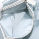 Christian Dior Trotter Canvas Romantic Bag PVC White Silver Auth 198611V-23
