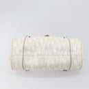 Christian Dior Trotter Canvas Romantic Bag PVC White Silver Auth 198611V-5
