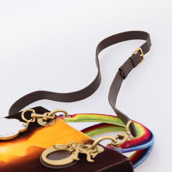 Christian Dior Lady Dior Ladyart x Friedrich Knass Bag Velvet 2way Auth 198612SM