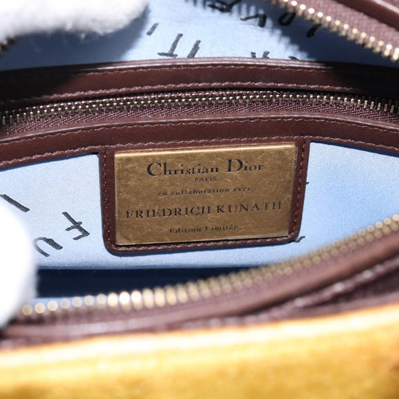 Christian Dior Lady Dior Ladyart x Friedrich Knass Bag Velvet 2way Auth 198612SM