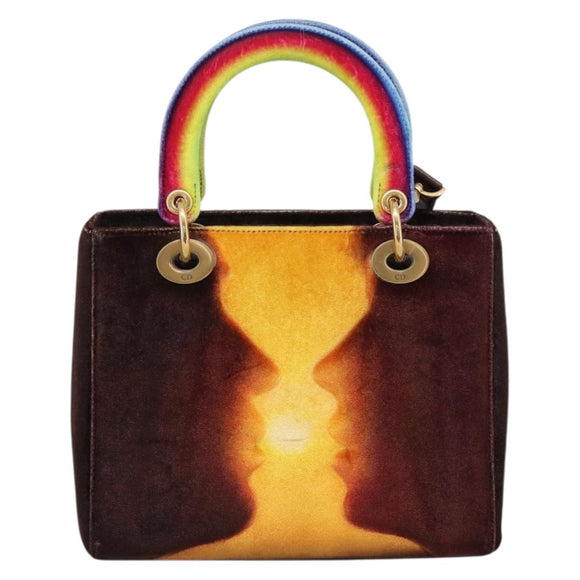 Christian Dior Lady Dior Ladyart x Friedrich Knass Bag Velvet 2way Auth 198612SM