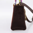 Christian Dior Lady Dior Ladyart x Friedrich Knass Bag Velvet 2way Auth 198612SM-3