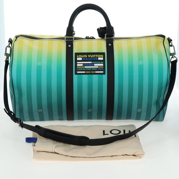 LOUIS VUITTON Damier Stripe Gradation Keepall Bandouliere 50 Auth 198613SM