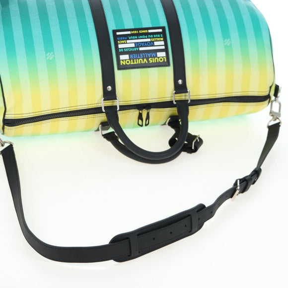 LOUIS VUITTON Damier Stripe Gradation Keepall Bandouliere 50 Auth 198613SM