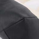 CELINE Horizontal Cabas Large Tote Bag Leather White Black Auth 198621A-10