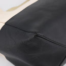 CELINE Horizontal Cabas Large Tote Bag Leather White Black Auth 198621A-13
