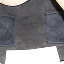 CELINE Horizontal Cabas Large Tote Bag Leather White Black Auth 198621A-15