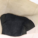 CELINE Horizontal Cabas Large Tote Bag Leather White Black Auth 198621A-16
