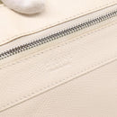 CELINE Horizontal Cabas Large Tote Bag Leather White Black Auth 198621A-18