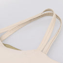 CELINE Horizontal Cabas Large Tote Bag Leather White Black Auth 198621A-8