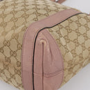 GUCCI GG Canvas Miss GG Tote Bag Beige Gold Tone 342591 Auth 198622-9