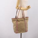 GUCCI GG Canvas Miss GG Tote Bag Beige Gold Tone 342591 Auth 198622-22