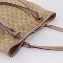 GUCCI GG Canvas Miss GG Tote Bag Beige Gold Tone 342591 Auth 198622-6