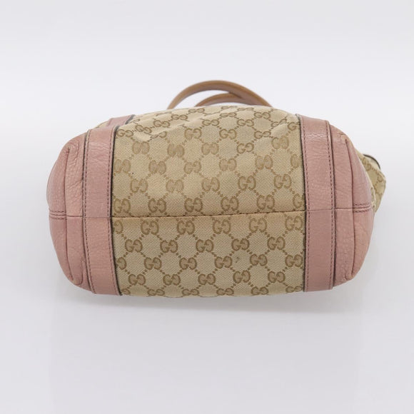GUCCI GG Canvas Miss GG Tote Bag Beige Gold Tone 342591 Auth 198622