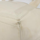 BALENCIAGA Navy Cabas S Hand Bag Leather Ivory Silver 339933 Auth 198623-10