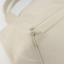 BALENCIAGA Navy Cabas S Hand Bag Leather Ivory Silver 339933 Auth 198623-11