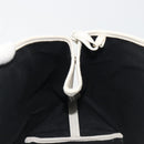 BALENCIAGA Navy Cabas S Hand Bag Leather Ivory Silver 339933 Auth 198623-19