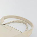 BALENCIAGA Navy Cabas S Hand Bag Leather Ivory Silver 339933 Auth 198623-8