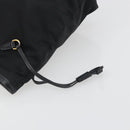 PRADA Tote Bag Nylon Black Gold Tone Auth 198624-17