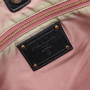 PRADA Tote Bag Nylon Black Gold Tone Auth 198624-19