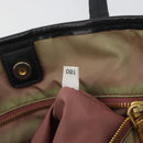 PRADA Tote Bag Nylon Black Gold Tone Auth 198624-12