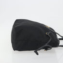 PRADA Tote Bag Nylon Black Gold Tone Auth 198624-3