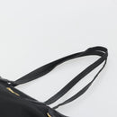 PRADA Tote Bag Nylon Black Gold Tone Auth 198624-8