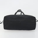 PRADA Tote Bag Nylon Black Gold Tone Auth 198624-5