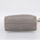 FENDI Chameleon Hand Bag Leather 2way Gray Gold Tone 8BL110 Auth 198625A-5