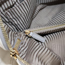 FENDI Chameleon Hand Bag Leather 2way Gray Gold Tone 8BL110 Auth 198625A-24