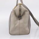 FENDI Chameleon Hand Bag Leather 2way Gray Gold Tone 8BL110 Auth 198625A-3