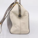 FENDI Chameleon Hand Bag Leather 2way Gray Gold Tone 8BL110 Auth 198625A-4
