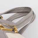 FENDI Chameleon Hand Bag Leather 2way Gray Gold Tone 8BL110 Auth 198625A-14
