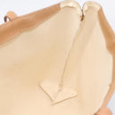 CELINE Macadam Tote Bag PVC Leather White Beige Auth 198626-16