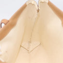 CELINE Macadam Tote Bag PVC Leather White Beige Auth 198626-17